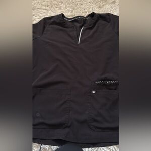 Koi women black scrub jogger set